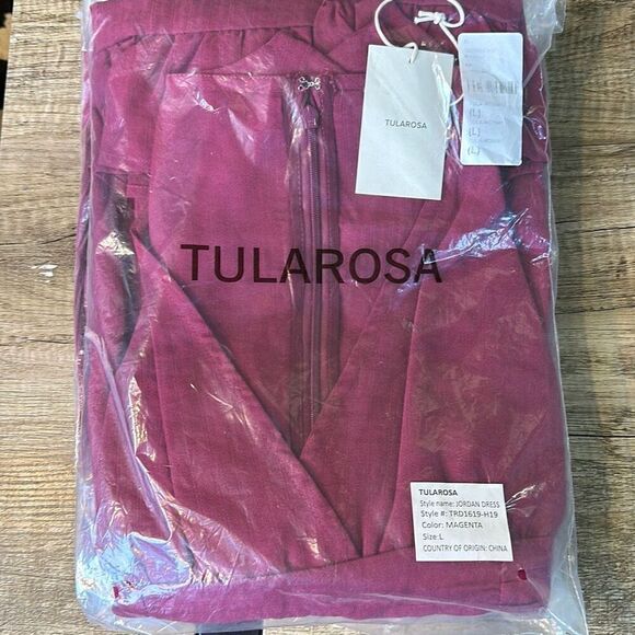 Size L-Revolve Tularosa Jordan Magenta Dress - Picture 6 of 8